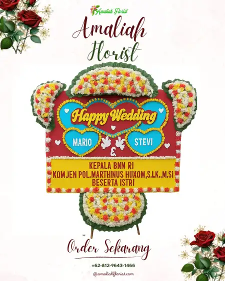 Papan Bunga Pernikahan Batu Bidung